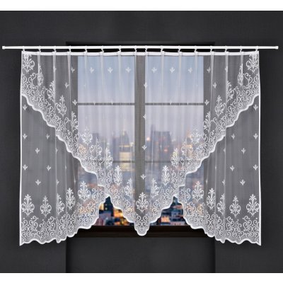 Dekorační oblouková krátká záclona na žabky ANNA bílá 300x150 cm MyBestHome – Zboží Dáma