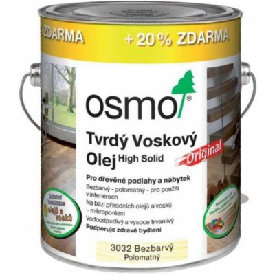 Osmo 3065 Tvrdý voskový olej Original 0,005 l vzorkové sáčky Bezbarvý polomat – Sleviste.cz