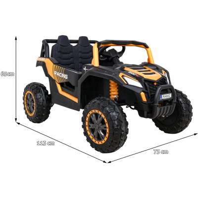 Buggy UTV 2000M Závodní auto na baterie + MP3 zvuky Světla + dálkové ovládání + pomalý start zlatá – Sleviste.cz