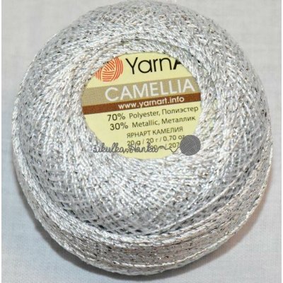 YarnArt Příze lurexová Camellia 411 stříbrná – Zboží Dáma