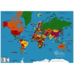 Dino mapy Svět ve tvaru zemí 1:1 v krabici 32 x 23 x 7 cm 82 dílků – Zboží Mobilmania