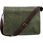Quadra plátěná vintage taška přes rameno QD610 Vintage Military Green 40 x 30 x 12 cm – Zboží Dáma