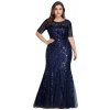 Plesové šaty Ever Pretty dámské šaty EP7707-4 modrá