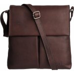 LederArt kožená kabelka s dlouhým popruhem přes rameno LA-503 tmavě hnědá – Zboží Mobilmania