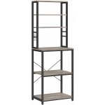 VASAGLE Kuchyňský regál 6 polic 60 x 167 x 40 cm světlé dřevo – Sleviste.cz