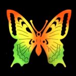 Amadea dřevěná dekorace barevná motýl 8cm – Zboží Dáma