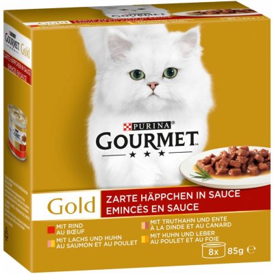 Gourmet Gold Jemné kousky variace chutí 8 x 85 g