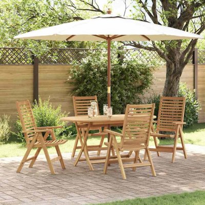 OMAXI 598066 Zahradní křeslo 4 pcs52 x 64.5 x 108 cm Hnědá – Hledejceny.cz