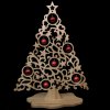 Vánoční stromek AMADEA Dekorace vánoční strom na podstavci s koulemi 102 x 79 cm