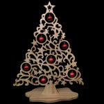 AMADEA Dekorace vánoční strom na podstavci s koulemi 102 x 79 cm – Hledejceny.cz