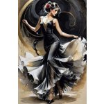 Norimpex diamantový obrázek tanečnice v černém 30 x 40 cm – Hledejceny.cz