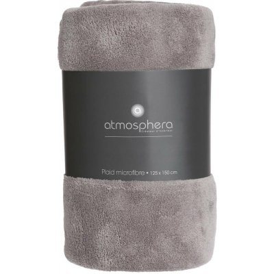 Atmosphera Přehoz měkká deka z mikrovlákna šedá hřejivá 125x150 – Zboží Dáma