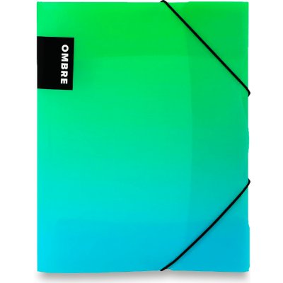 Karton P+P Karton Ombre - spisové desky s gumičkou - zelenomodré A4 – Zboží Živě