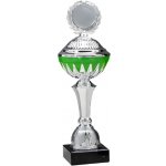 Kovový pohár s poklicí Stříbrno-zelený 29,5 cm – Zboží Dáma