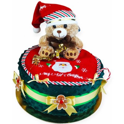 BabyDort jednopatrový plenkový dort pro miminko VÁNOČNÍ – Zboží Mobilmania