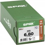 SPAX 1191010600805 R 88091 Senkkopf/T-STAR šroub do dřeva 6 mm 80 mm T-STAR plus ocel WIROX 200 ks – Hledejceny.cz