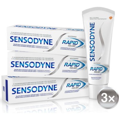 Sensodyne Rapid Whitening 3 x 75 ml – Hledejceny.cz