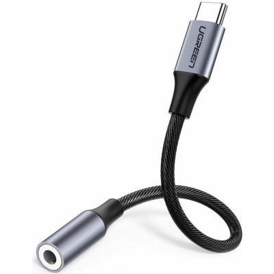 Ugreen 30632 Type-C (USB-C) to 3.5mm Jack (F) Audio Adapter, 0,1m, stříbrný – Zboží Živě