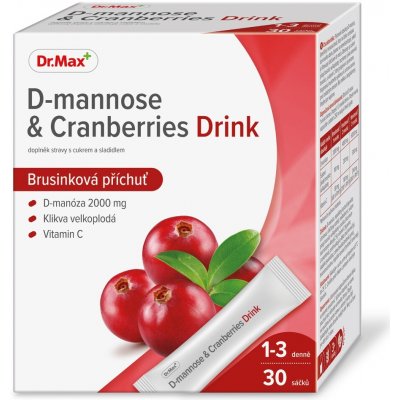 Dr.Max D-mannose & Cranberries Drink 30 sáčků – Hledejceny.cz