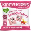 Dětský snack Kiddylicious ovocné polštářky z jahod a banánu 8 x 6g