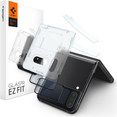 Pouzdro Spigen GLAS.tR ez Fit + Hinge Film Samsung Galaxy Z Flip 4 černé [2 PACK] – Zboží Mobilmania