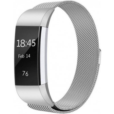 BStrap Milanese Large řemínek na Fitbit Charge 2, silver SFI001C04 – Hledejceny.cz