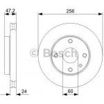 BOSCH Brzdový kotouč - 256 mm BO 0986479C01 | Zboží Auto
