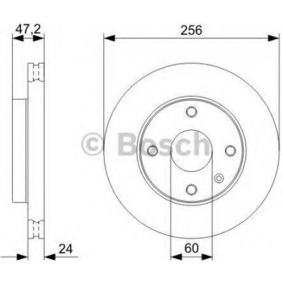 BOSCH Brzdový kotouč - 256 mm BO 0986479C01 | Zboží Auto