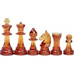 Sunrise Chess & Games Šachové figurky Staunton č. 6, transparentní jantar král 96 mm – Sleviste.cz