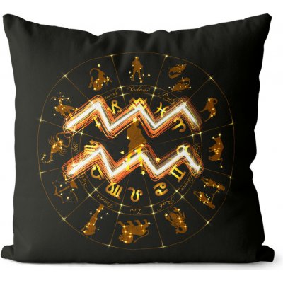 Impar Polštář Symbol znamení Vodnář 21.1. 20.2. 40x40 – Sleviste.cz
