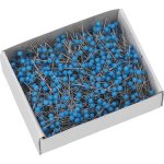 Galanterie Špendlíky s plastovou hlavičkou 1000 ks, modré – Sleviste.cz