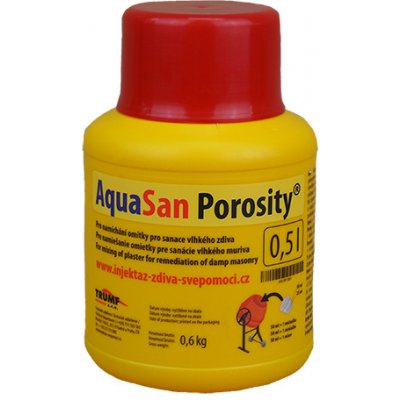 AquaSan Porosity® 0,5L Sanační omítka svépomocí - přísada do omítky proti vlhkosti