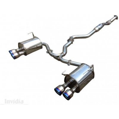 Invidia Catback výfuk typ Q300 pro Subaru Impreza GK WRX/STi (17-) - homologace (titan look koncovky) – Hledejceny.cz