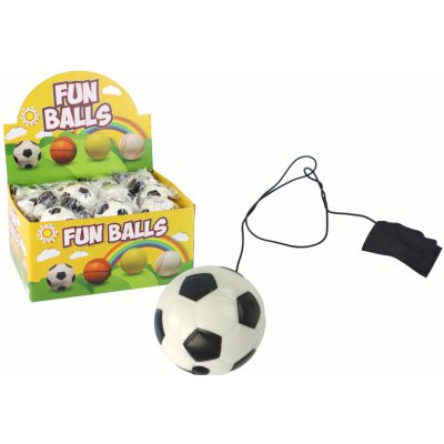 Lean Toys PU s gumou Jojo na skákání 6 cm bílý