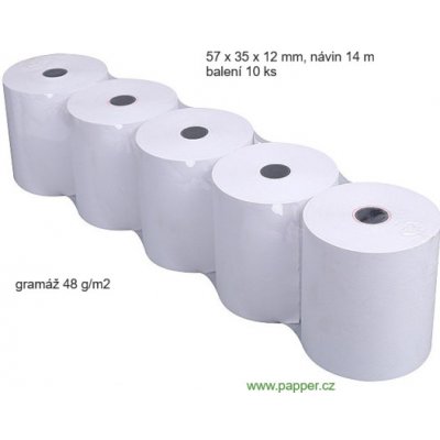 Termokotoučky - 57 x 35 x 12 mm, návin 14 m, 48 g/m2, 10 ks – Zboží Živě