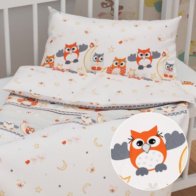 Biante Dětské bavlněné povlečení Sandra SA-592 oranžové 90 x 120 cm 40 x 60 cm – Sleviste.cz