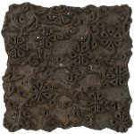 Sanu Babu Antik dřevěná raznice na tisk přehozů s indickým motivem 15 x 7 x 16 cm – Zboží Dáma