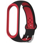 Xiaomi Mi Band 5/6 náhradní náramek s kovovým zapínáním - Sportovní Barva: Černočervená MBSCZ-5EF02 – Zboží Živě