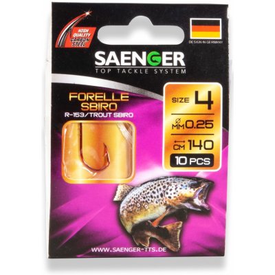 Saenger Návazec na pstruhy pro lov se sbirolinem Forelle Sbiro vel.8 10 ks – Hledejceny.cz