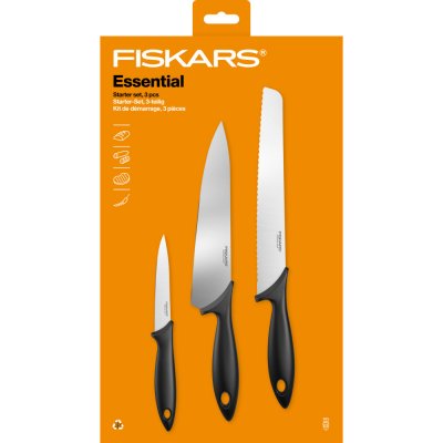 Fiskars 1023784 ESSENTIAL Set nožů 3ks startovací – Zbozi.Blesk.cz