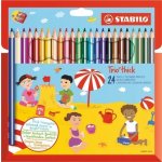 Stabilo Trio silné 203/2-24 sada 24 ks + ořezávátko i pro "L" – Hledejceny.cz