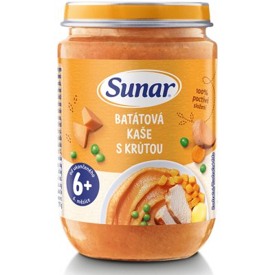 Sunar Batátová kaše s krůtou 190 g – Zboží Dáma