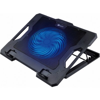 Chladící podložka C-TECH CLP-S100, 17", 1x 140mm, 2x USB, modré podsvícení – Hledejceny.cz