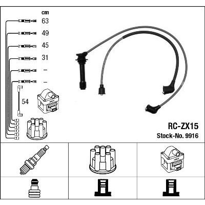 Sada kabelů pro zapalování NGK 9916 – Zboží Mobilmania