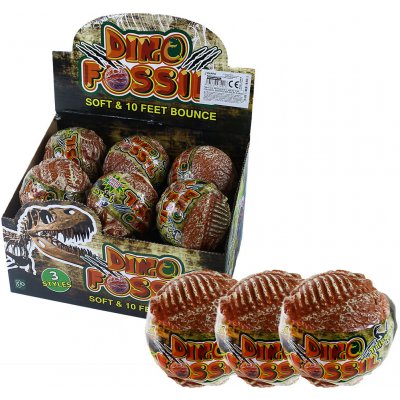 Míček skákací měkký 6,5cm dino zkamenělina s otiskem Dino Fossil – Zboží Dáma