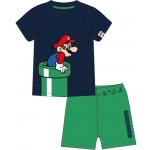 Disney letní komplet, pyžamo Super Mario (fuk60837) modro-zelená – Zboží Dáma