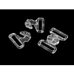 Plavkové zapínání šíře 17 mm plastové - transparent (500 pár) – Zboží Dáma