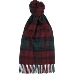 Klasická kašmírová šála s třásněmi Joshua Ellis Classic Brushed Cashmere Scarf Lindsey Tartan Green – Zboží Dáma