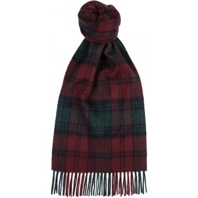 Klasická kašmírová šála s třásněmi Joshua Ellis Classic Brushed Cashmere Scarf Lindsey Tartan Green – Zboží Dáma