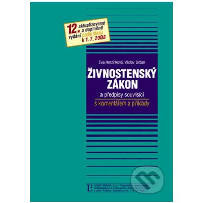 Živnostenský zákon - Eva Horzinková, Václav Urban – Hledejceny.cz